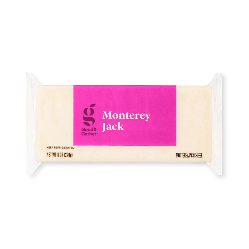 slide 1 of 3, Monterey Jack Cheese - 8oz - Good & Gather™, 8 oz