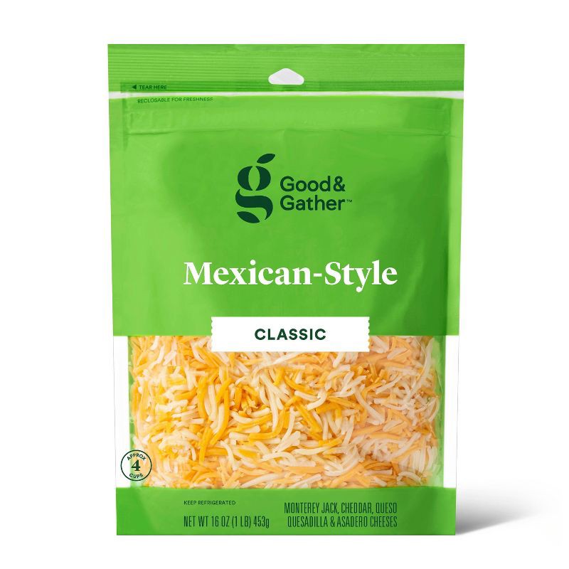 slide 1 of 3, Shredded Mexican-Style Cheese - 16oz - Good & Gather™, 16 oz