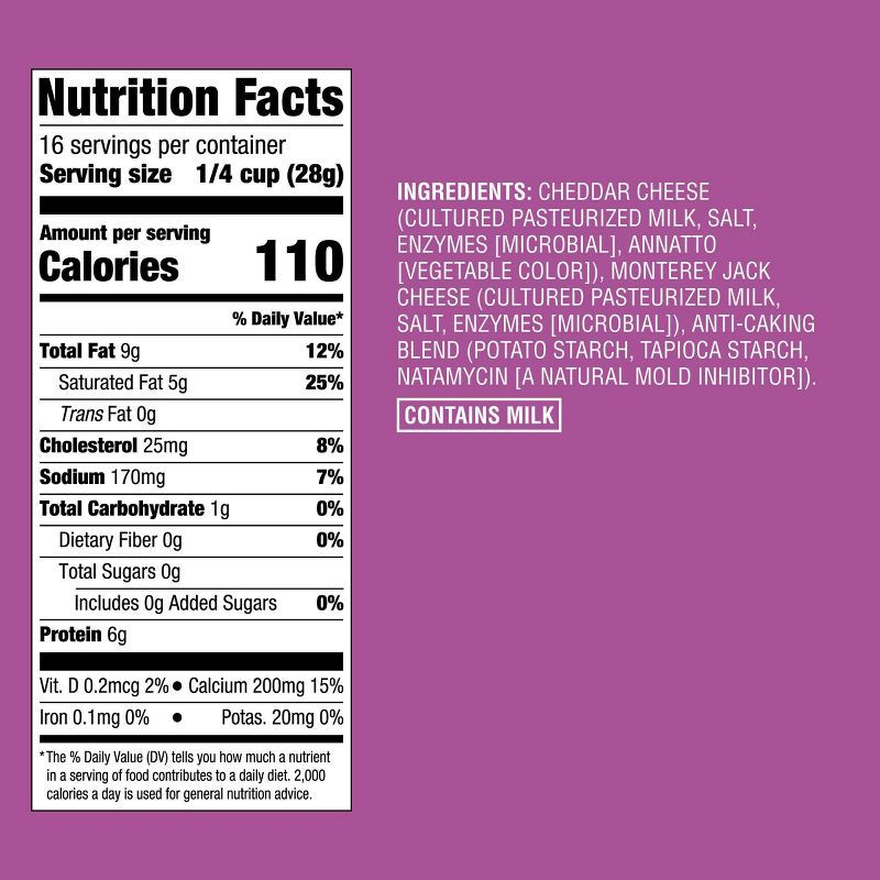 slide 4 of 4, Finely Shredded Cheddar Jack Cheese - 16oz - Good & Gather™, 16 oz