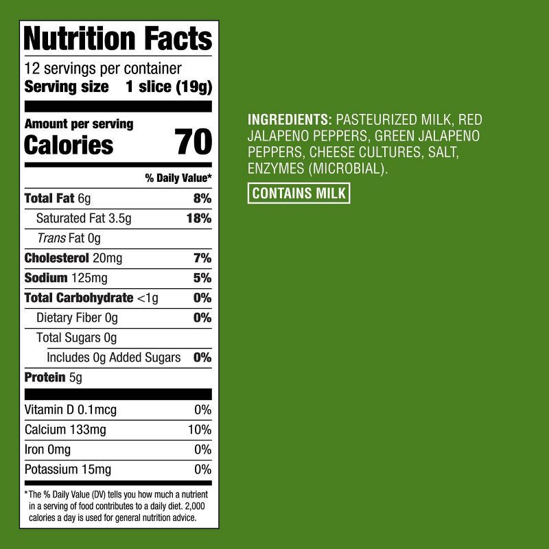 slide 4 of 4, Pepper Jack Deli Sliced Cheese - 8oz/12 slices - Good & Gather™, 8 oz