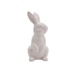 Holiday Home Easter 8 in Ceramic Bunny Decoration - White