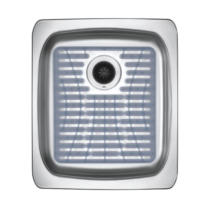 slide 5 of 8, OXO 11.3" x 12.8" Silicone Sink Mat Gray: Kitchen Sink Protector & Dish Drying Mat, Machine Washable, 1 ct