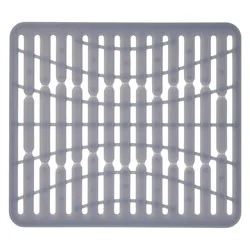 OXO 11.3" x 12.8" Silicone Sink Mat Gray: Kitchen Sink Protector & Dish Drying Mat, Machine Washable
