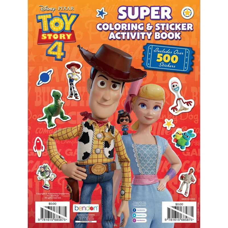 slide 2 of 4, Bendon Toy Story 4 Super Sticker Book (Paperback), 1 ct
