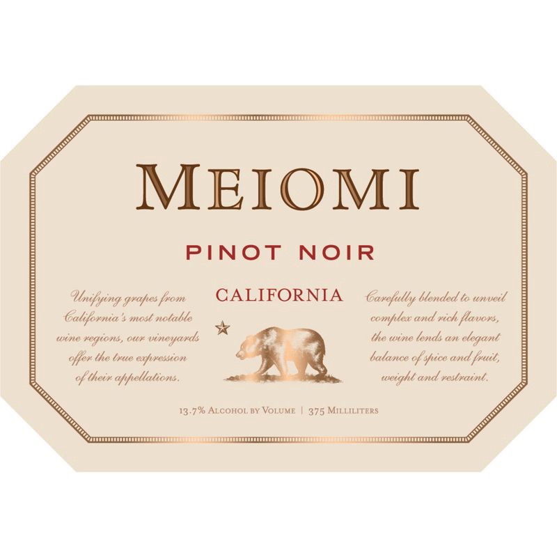 slide 13 of 16, Meiomi Pinot Noir Red Wine - 375ml Half Bottle, 375 ml