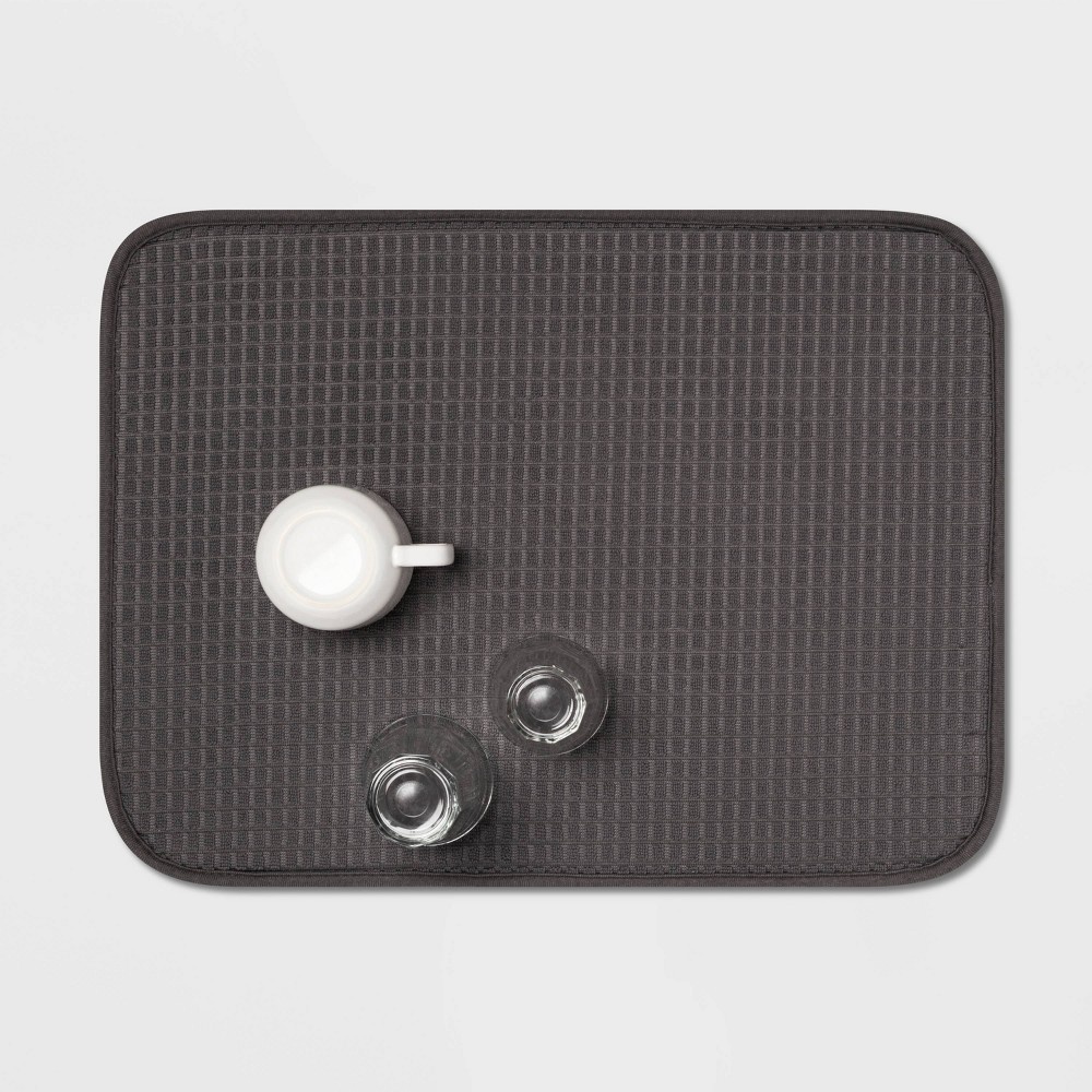 slide 2 of 3, 18" x 24" Drying Mat Dark Gray - Made By Design, 1 ct