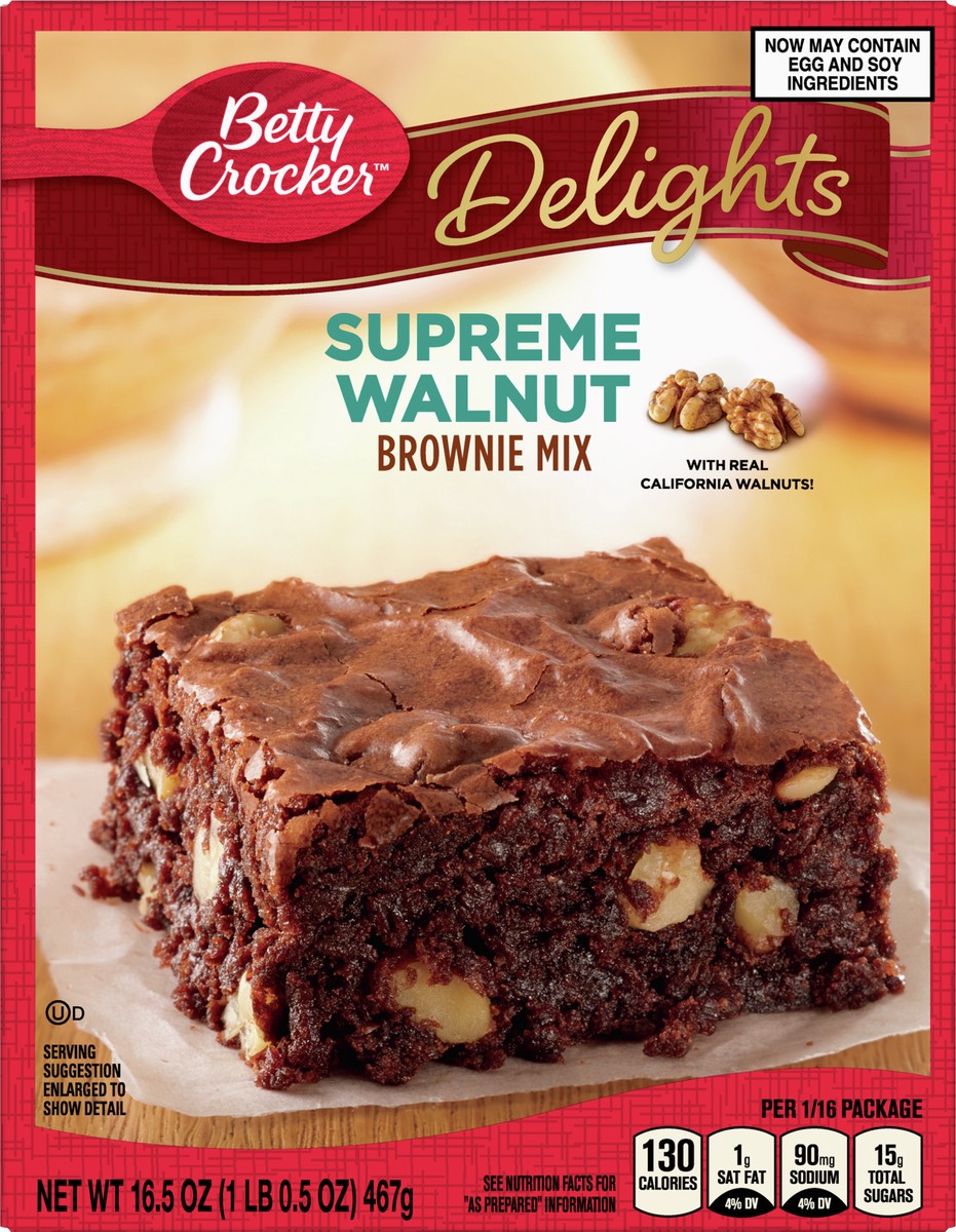 slide 4 of 13, Betty Crocker Delights Supreme Walnut Brownie Mix, 16.5 oz., 16.5 oz