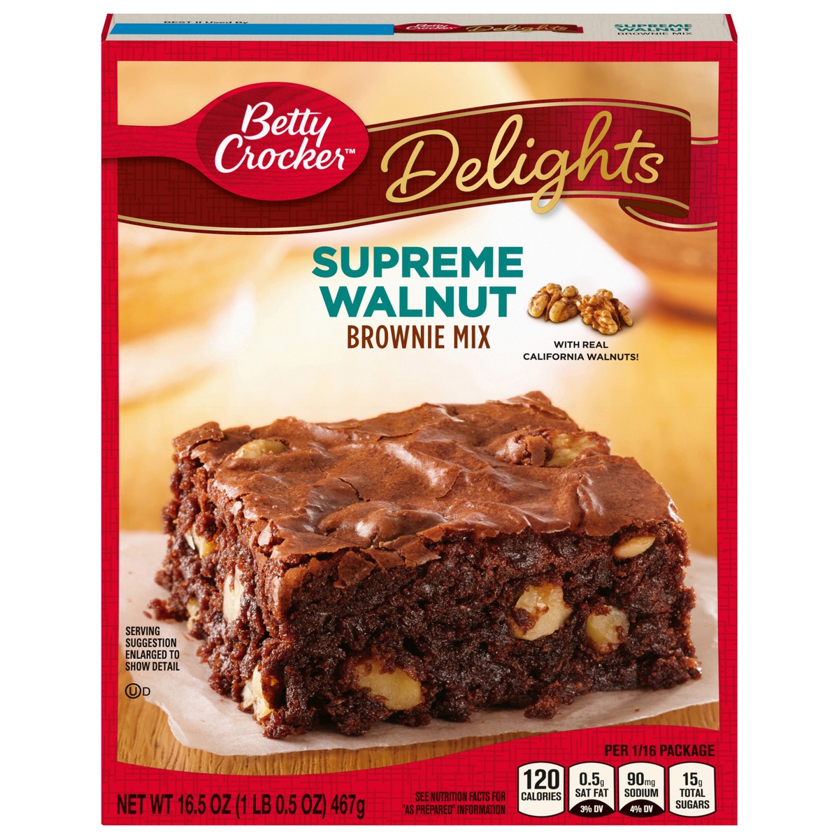 slide 1 of 13, Betty Crocker Delights Supreme Walnut Brownie Mix, 16.5 oz., 16.5 oz