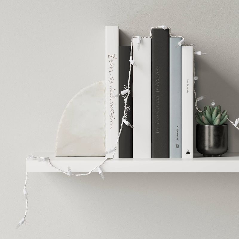 slide 2 of 3, White Cord String Lights Clear - Room Essentials™: UL Listed, Indoor/Outdoor, Connects End to End, Incandescent Mini T2 Bulbs, 1 ct