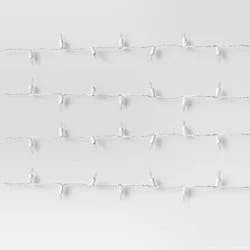 White Cord String Lights Clear - Room Essentials™: UL Listed, Indoor/Outdoor, Connects End to End, Incandescent Mini T2 Bulbs
