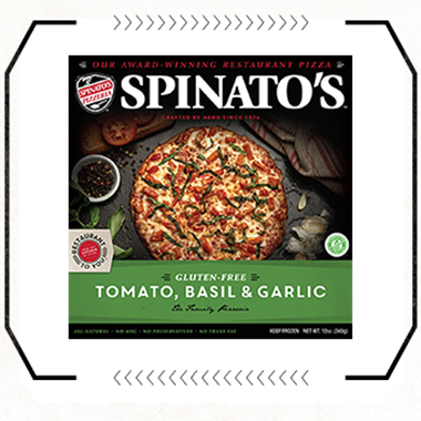 slide 1 of 1, Spinato's Gluten-Free Tomato Basil & Garlic Pizza, 12 oz