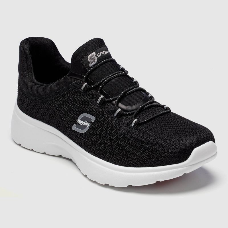 slide 1 of 4, S Sport by Skechers Women's Rummie Pull-On Sneakers - Black 10: Slip-On, Cushioned Insole, Flexible Outsole, 1 ct