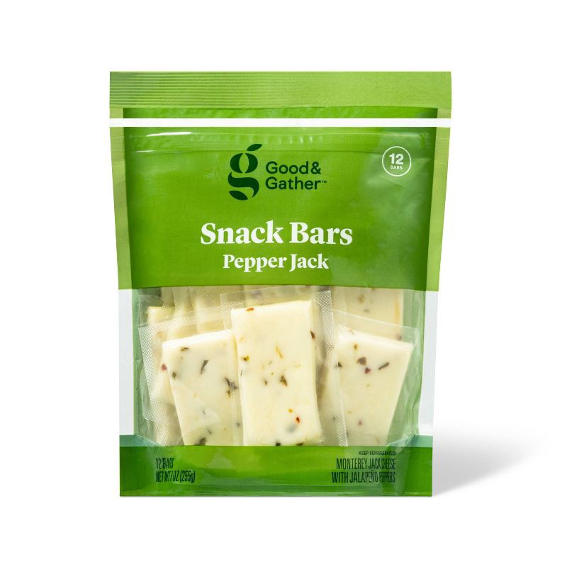 slide 1 of 4, Pepper Jack Cheese Snack Bars - 9oz/12ct - Good & Gather™, 12 ct; 9 oz