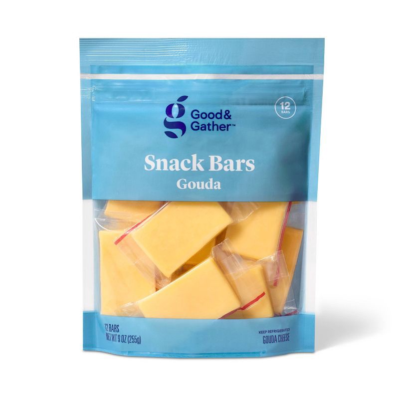 slide 1 of 4, Gouda Cheese Snack Bars - 9oz/12ct - Good & Gather™, 12 ct; 9 oz