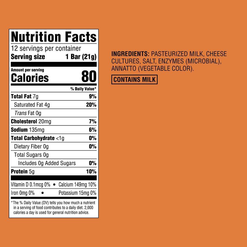 slide 4 of 4, Mild Cheddar Cheese Snack Bars - 9oz/12ct - Good & Gather™, 12 ct; 9 oz