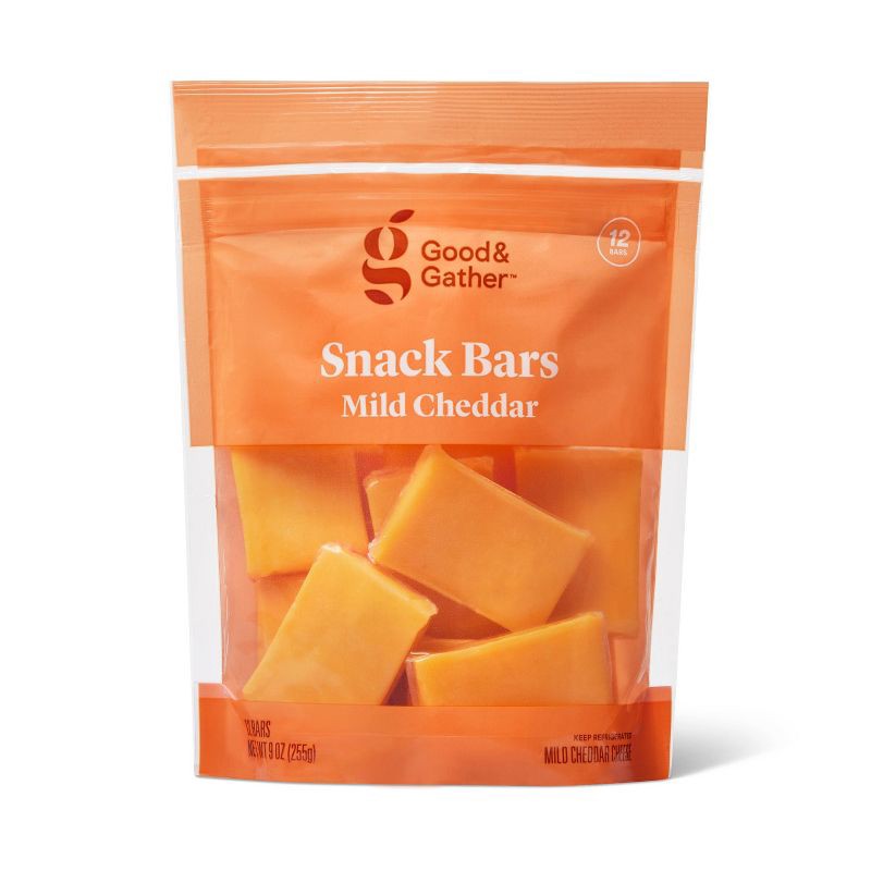 slide 1 of 3, Mild Cheddar Cheese Snack Bars - 9oz/12ct - Good & Gather™, 12 ct; 9 oz