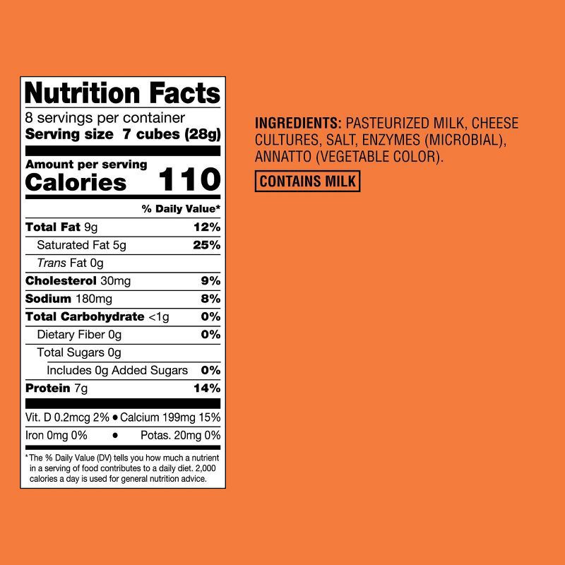 slide 3 of 3, Mild Cheddar Cheese Cubes - 8oz - Good & Gather™, 8 oz