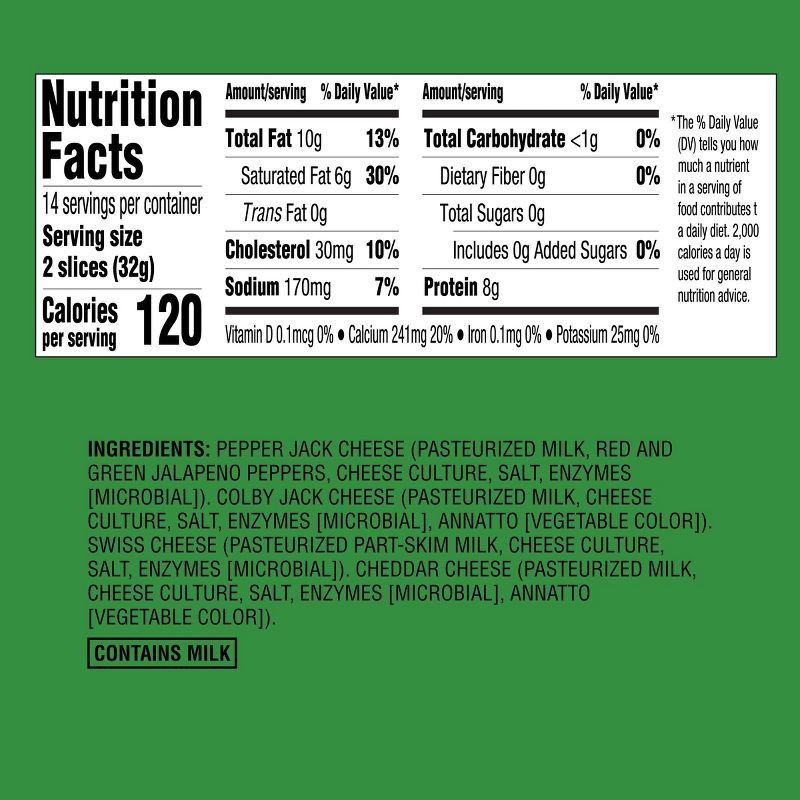 slide 4 of 4, Pepper Jack, Colby Jack, Swiss & Cheddar Cheese Slice Party Tray - 28ct/16oz - Good & Gather™, 28 ct; 16 oz