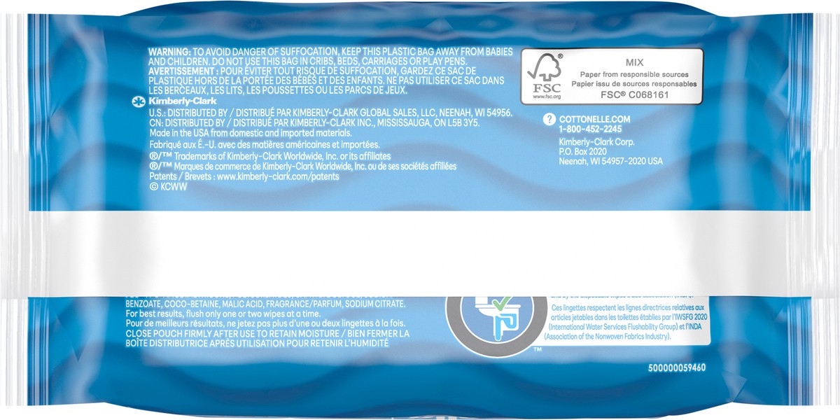 slide 3 of 9, Cottonelle Fresh Care Flushable Wet Wipes, Adult Wet Wipes, 4 Flip-Top Packs, 42 Wipes per Pack (168 Total Flushable Wipes), 4 ct