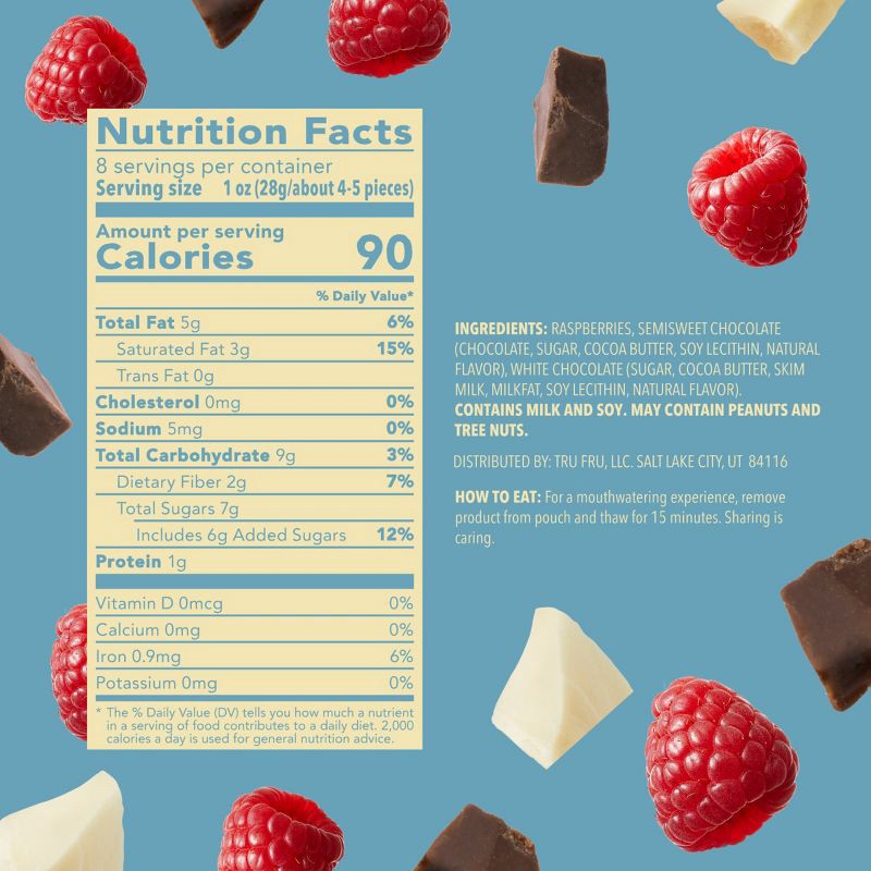 slide 3 of 5, Tru Fru White & Dark Chocolate Frozen Whole Raspberries - 8oz, 8 oz