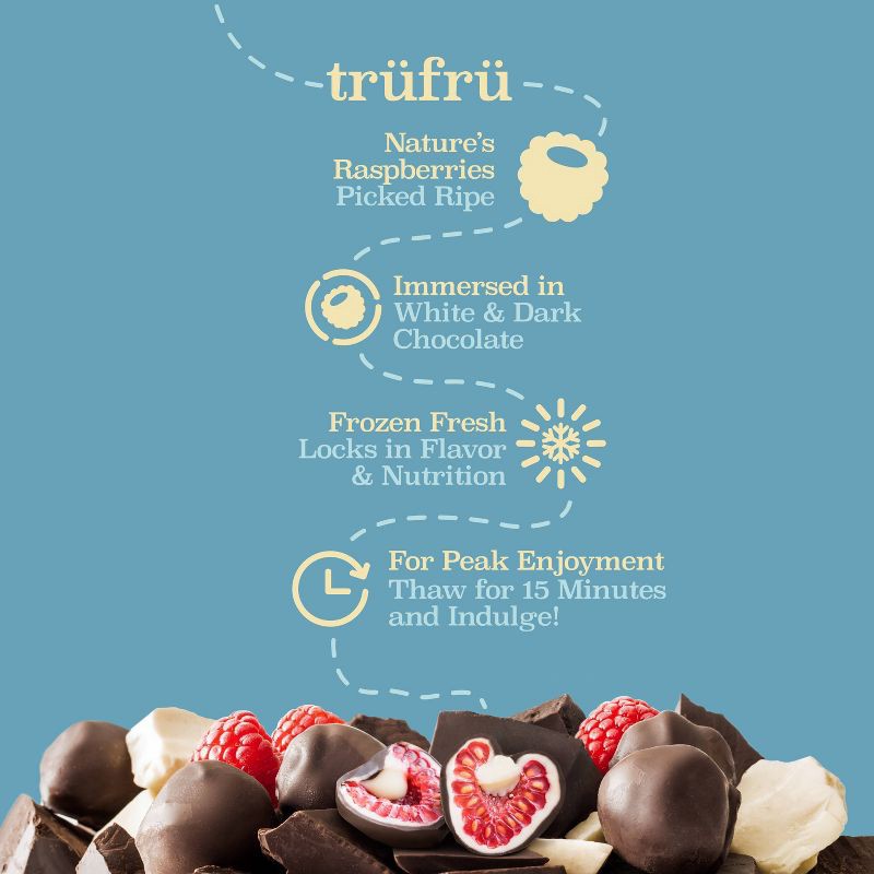 slide 5 of 5, Tru Fru White & Dark Chocolate Frozen Whole Raspberries - 8oz, 8 oz
