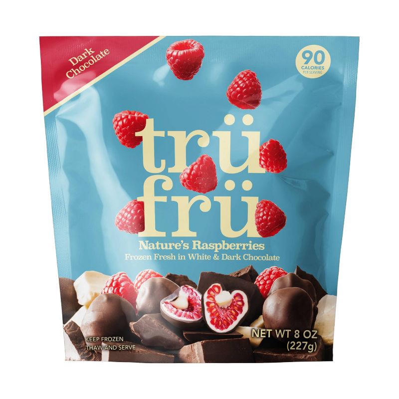 slide 1 of 5, Tru Fru White & Dark Chocolate Frozen Whole Raspberries - 8oz, 8 oz
