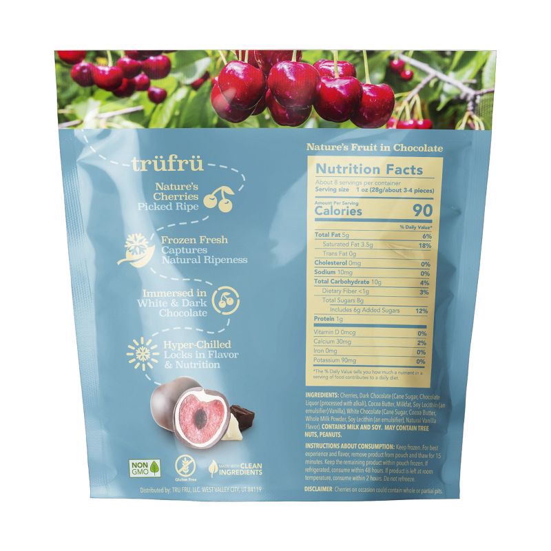 slide 2 of 7, Tru Fru White & Dark Chocolate Frozen Whole Cherries - 8oz, 8 oz