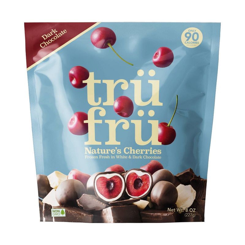 slide 1 of 7, Tru Fru White & Dark Chocolate Frozen Whole Cherries - 8oz, 8 oz