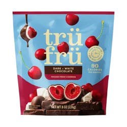 Tru Fru White & Dark Chocolate Whole Cherries - 8oz