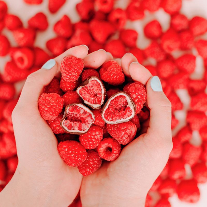 slide 3 of 7, Tru Fru White & Milk Chocolate Frozen Whole Raspberries - 8oz, 8 oz