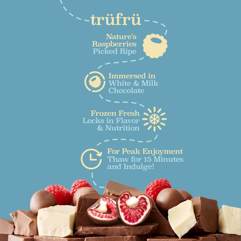 slide 7 of 7, Tru Fru White & Milk Chocolate Frozen Whole Raspberries - 8oz, 8 oz