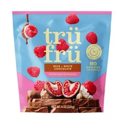 Tru Fru White & Milk Chocolate Whole Raspberries - 8oz