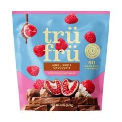 Tru Fru White & Milk Chocolate Whole Raspberries - 8oz
