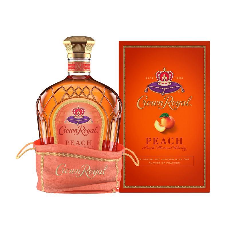 slide 2 of 9, Crown Royal Peach Flavored Canadian Whisky - 750ml Bottle, 750 ml