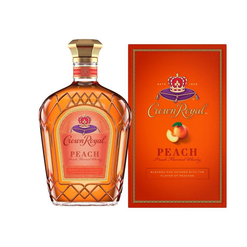 slide 3 of 9, Crown Royal Peach Flavored Canadian Whisky - 750ml Bottle, 750 ml