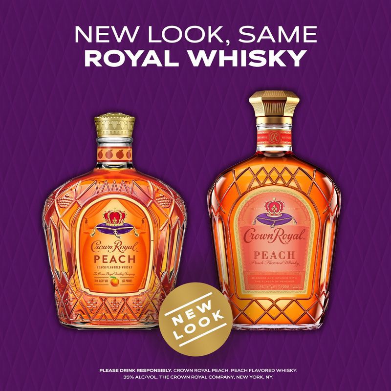 slide 5 of 9, Crown Royal Peach Flavored Canadian Whisky - 750ml Bottle, 750 ml