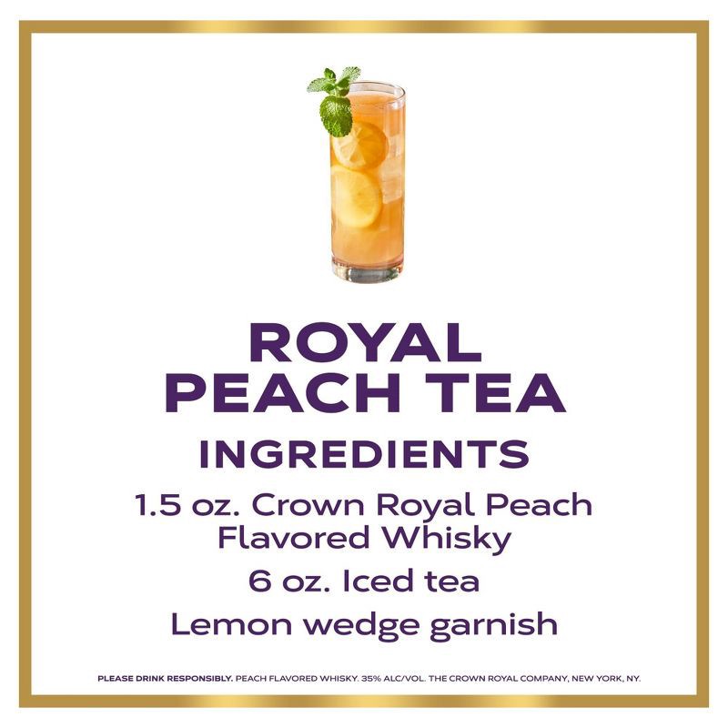 slide 5 of 9, Crown Royal Peach Flavored Canadian Whisky - 750ml Bottle, 750 ml