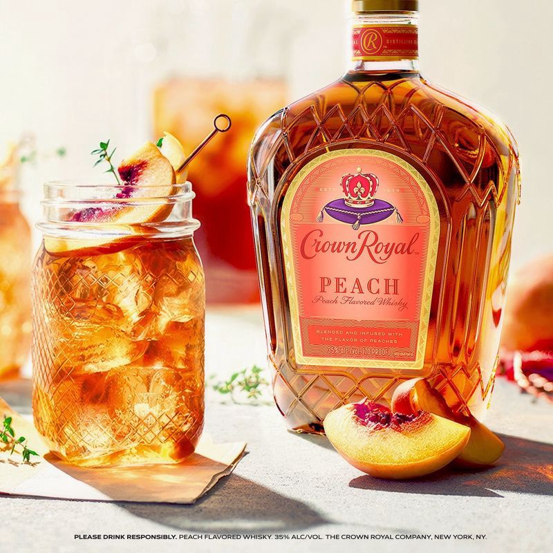 slide 6 of 9, Crown Royal Peach Flavored Canadian Whisky - 750ml Bottle, 750 ml