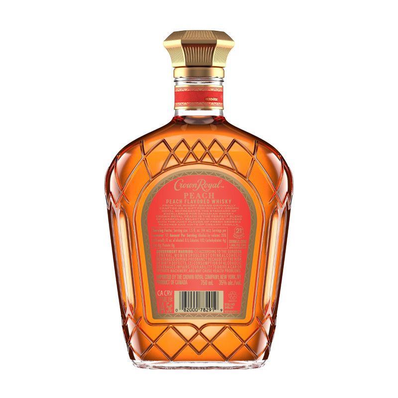 slide 8 of 9, Crown Royal Peach Flavored Canadian Whisky - 750ml Bottle, 750 ml