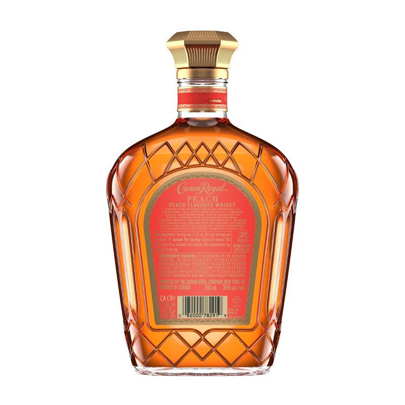 slide 8 of 9, Crown Royal Peach Flavored Canadian Whisky - 750ml Bottle, 750 ml