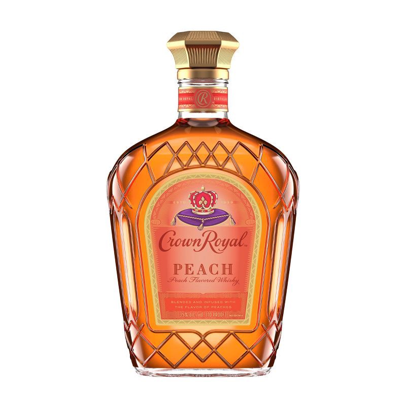 slide 1 of 9, Crown Royal Peach Flavored Canadian Whisky - 750ml Bottle, 750 ml