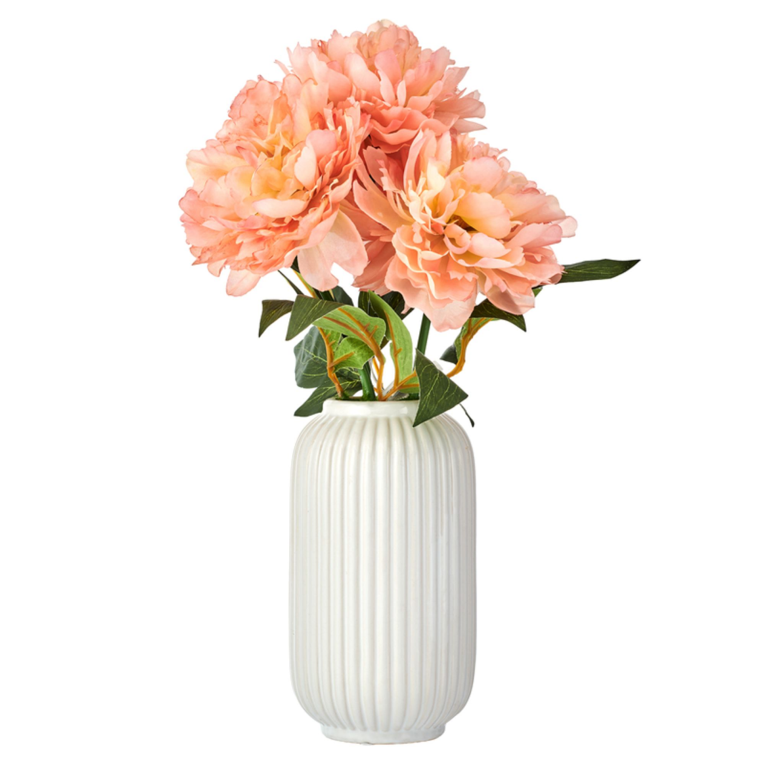slide 1 of 1, Elements 17 Inch LED Peony Vase with Artificial Greenery, 17 in