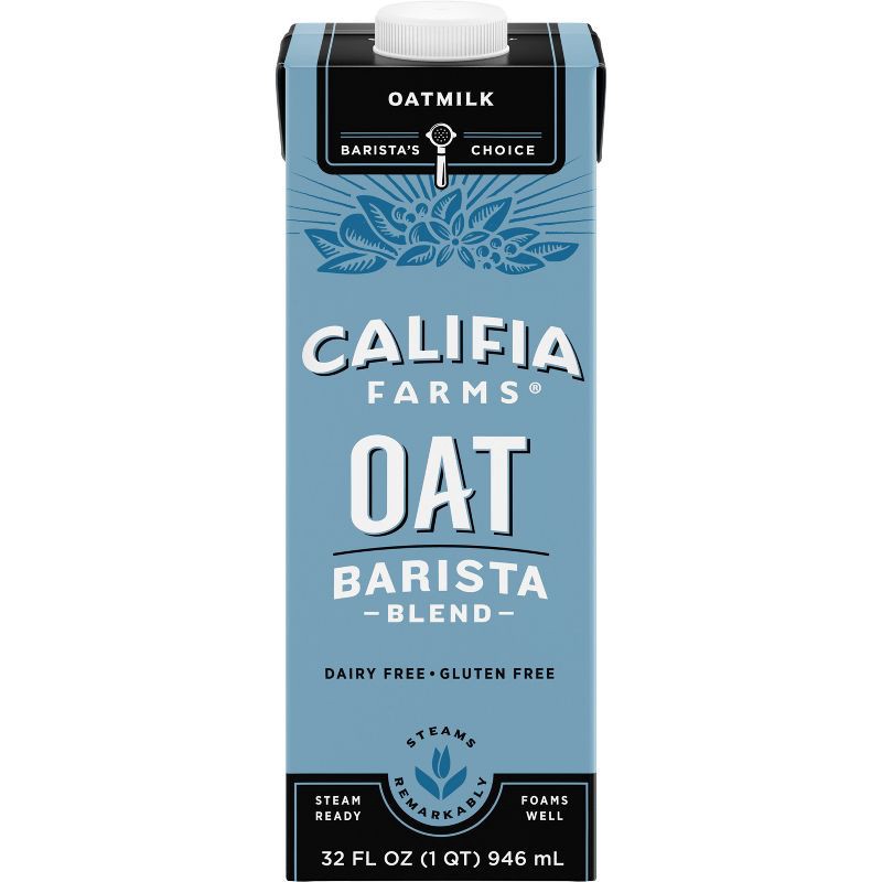 slide 1 of 8, Califia Farms Oat Barista Blend Oat Milk - 1qt, 1 qt