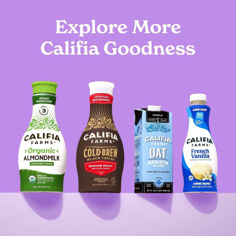 slide 7 of 8, Califia Farms Oat Barista Blend Oat Milk - 1qt, 1 qt