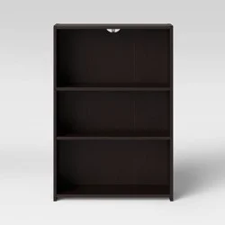 3 Shelf Bookcase Espresso Brown - Room Essentials™: Adjustable, Modern Design, Wood Composite