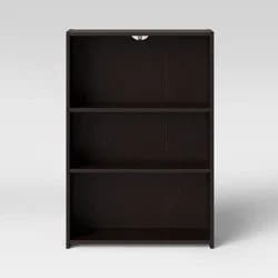 3 Shelf Bookcase Espresso Brown - Room Essentials™: Adjustable, Modern Design, Wood Composite