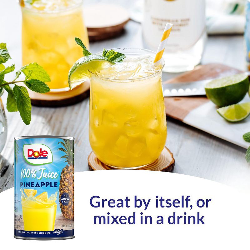 slide 6 of 9, Dole 100% Pineapple Juice - 46 fl oz Can, 46 fl oz