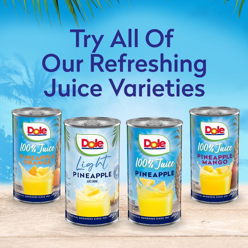 slide 7 of 8, Dole 100% Pineapple Juice - 6pk/6 fl oz Cans, 6 ct, 6 fl oz