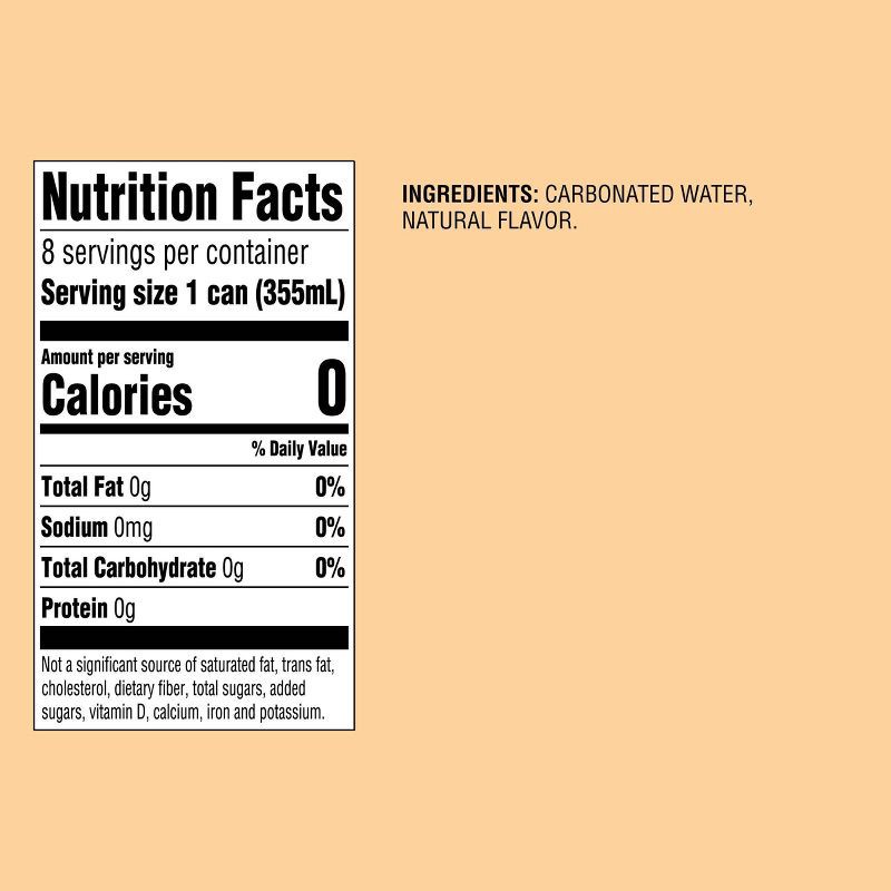 slide 5 of 5, Ginger Peach Sparkling Water - 8pk/12 fl oz Cans - Good & Gather™, 8 ct; 12 fl oz