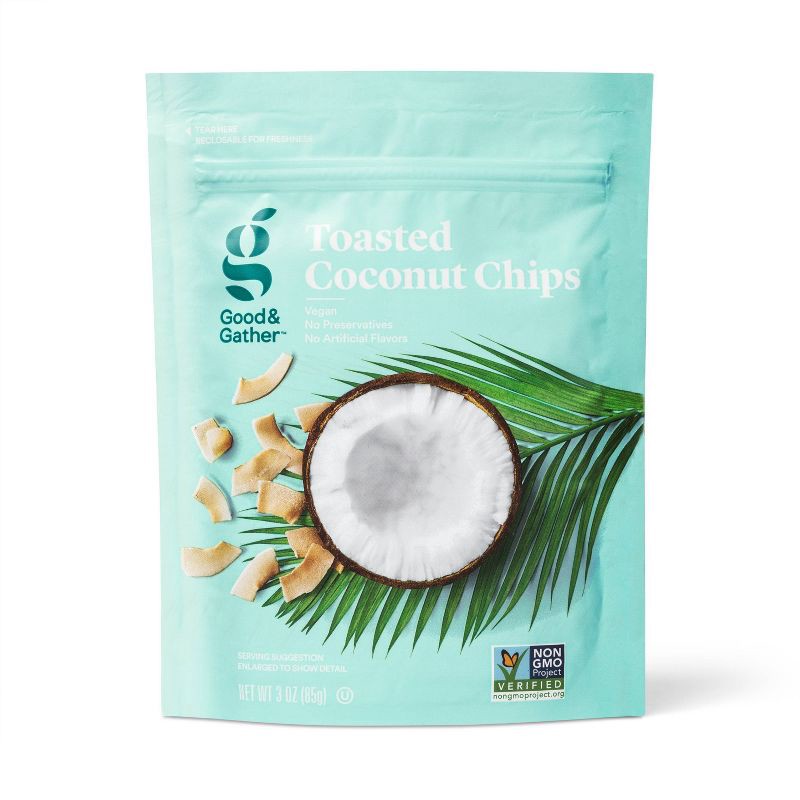 slide 1 of 3, Toasted Coconut Chips - 3oz - Good & Gather™, 3 oz